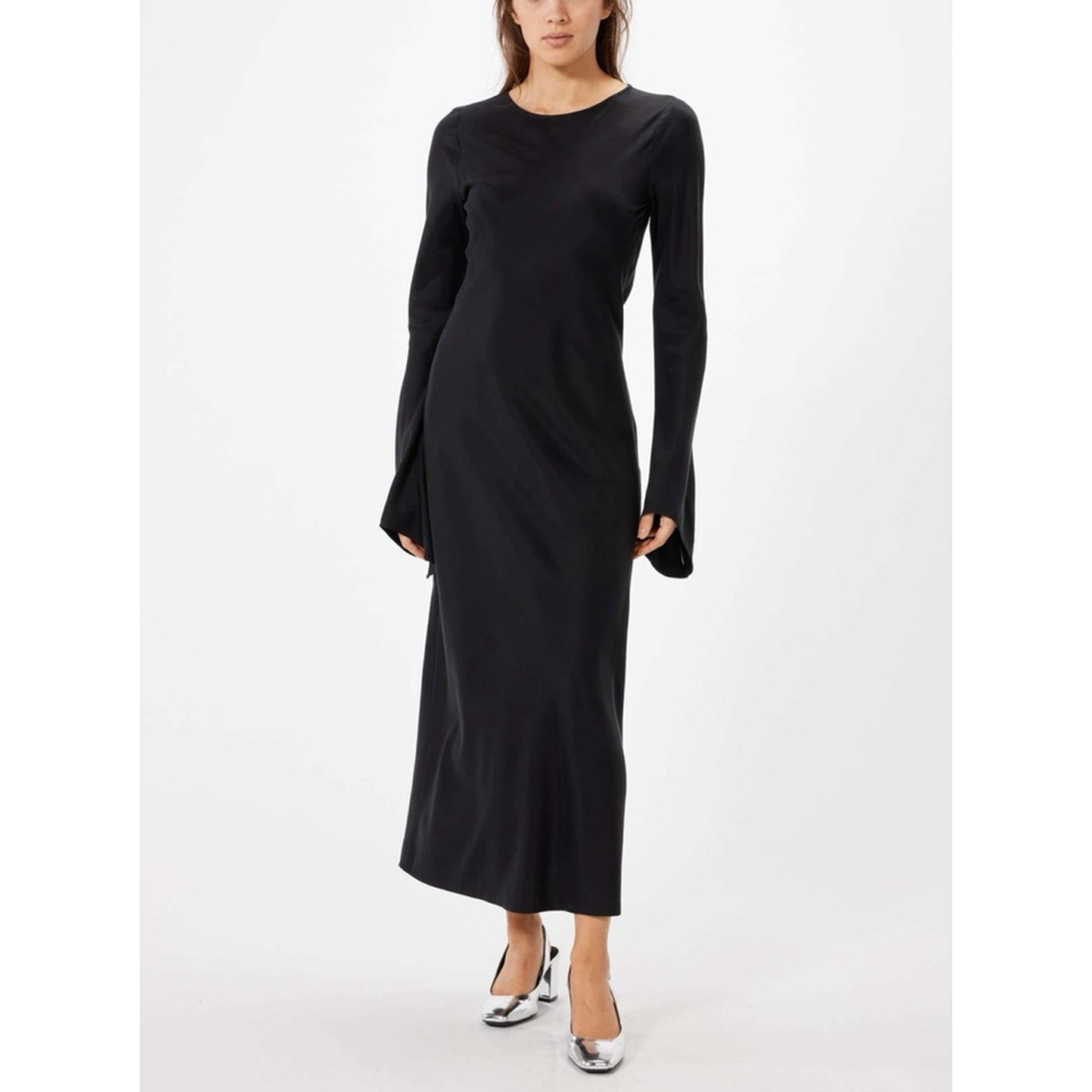 Women's Sophie Rue Cupro Sasha Brown Long Sleeve Midi Dress Size S Nwt